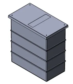 601 Litre Divided GRP Water Tank, Insulated