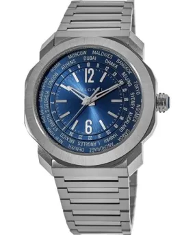 Bvlgari Octo Roma Blue Sunburst Dial Steel Men's Watch 103481