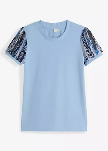 Chiffon Short Sleeve T-Shirt by bonprix | Look Again