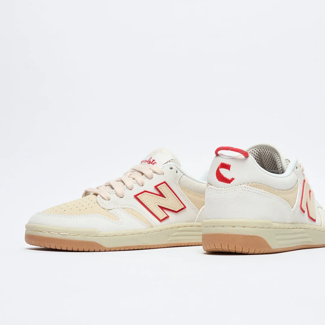 Chocolate Skateboards x New Balance Numeric - 480 (Sea Salt/Red)