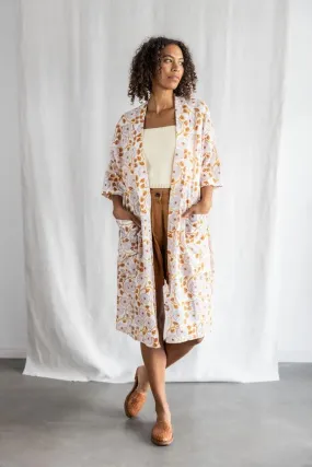 Jyoti Fair Works Cardigan Rohana Blockprint Flowers