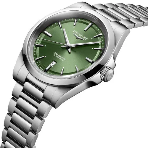 Longines Conquest Sunray green Dial Men 41mm