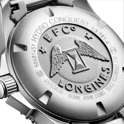 Longines Hydroconquest Sunray Black Dial Men 41mm