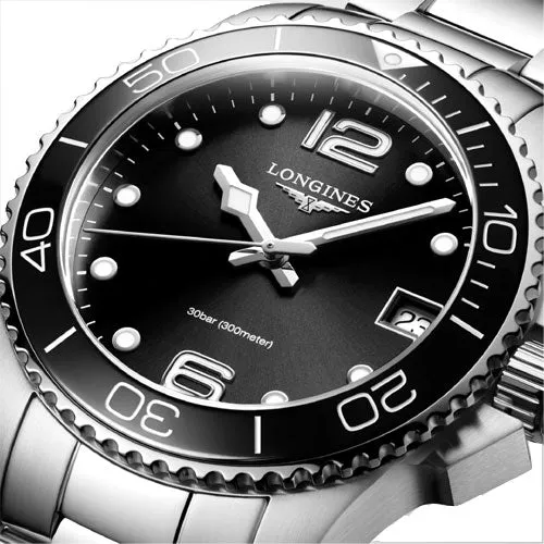 Longines Hydroconquest Sunray Black Dial Women 32mm