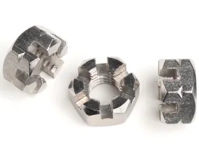 M24 HEXAGON CASTLE NUT THIN TYPE DIN 937 A4 STAINLESS STEEL