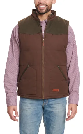 Rafter C Men's Dark Chocolate Insulated Canvas Western Vest