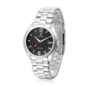 Swiss-Mountaineer Men's Gletscherhorn Black Dial Quartz Watch
