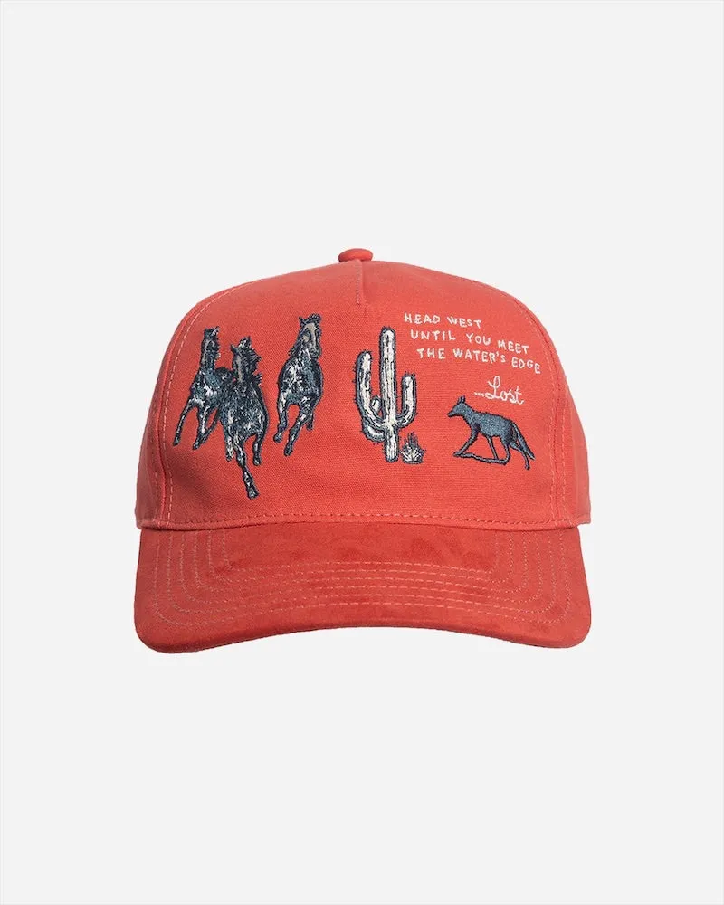 Water's Edge Strapback Hat Brick