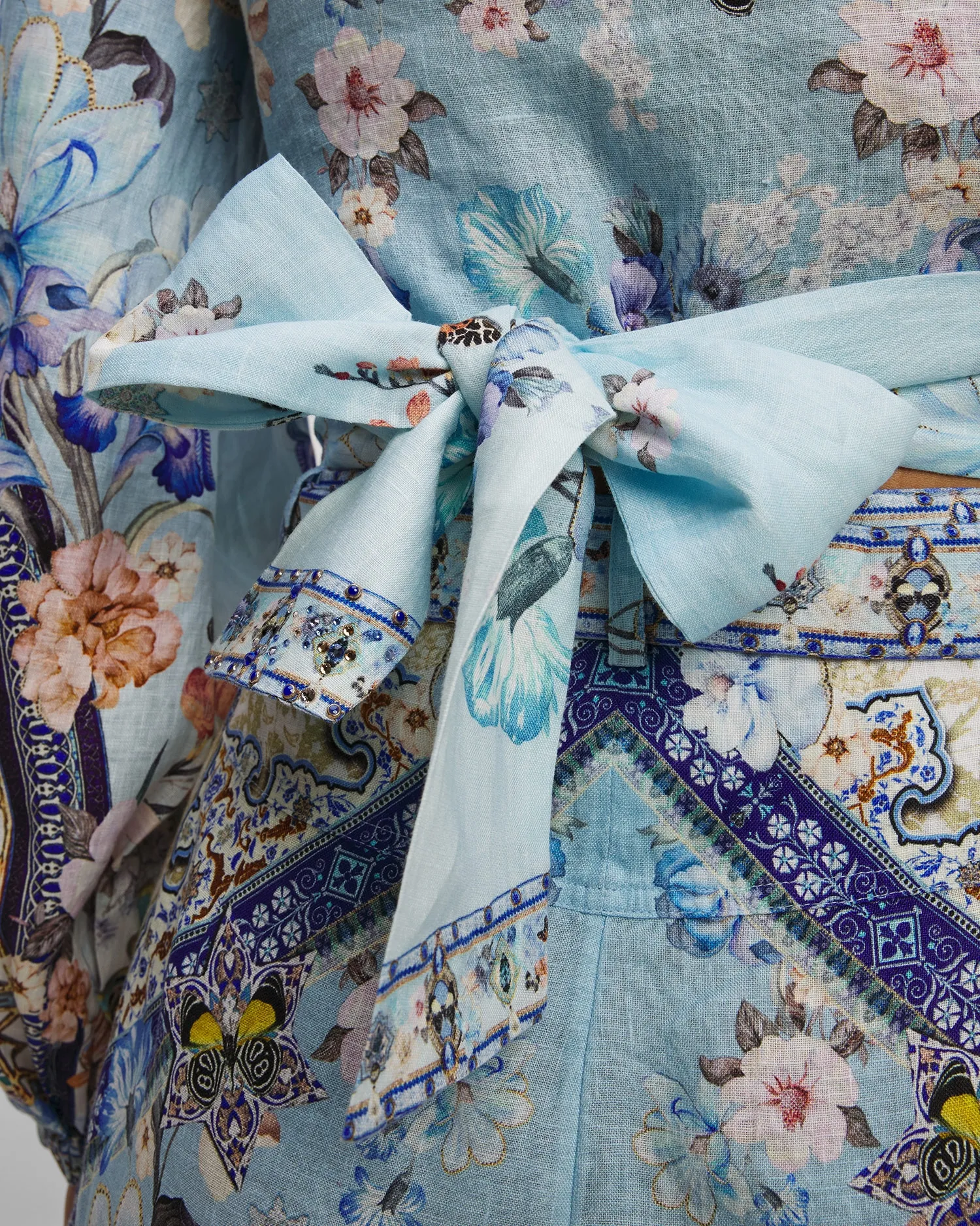 Women’s linen shirt Camilla Cropped Al Manial Palace Memoirs 34474-almanpal